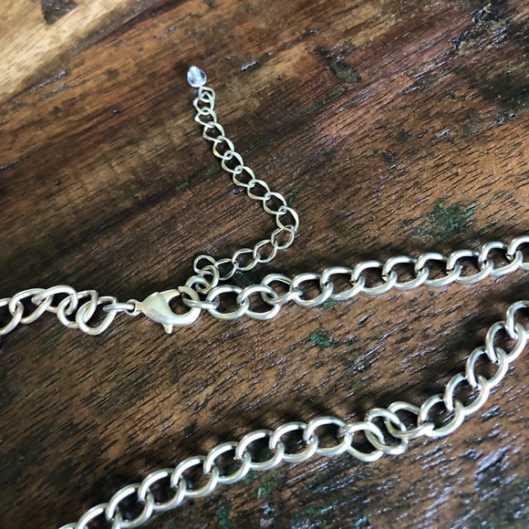 Pink and Gold Long Link Necklace - Picture 3 of 6